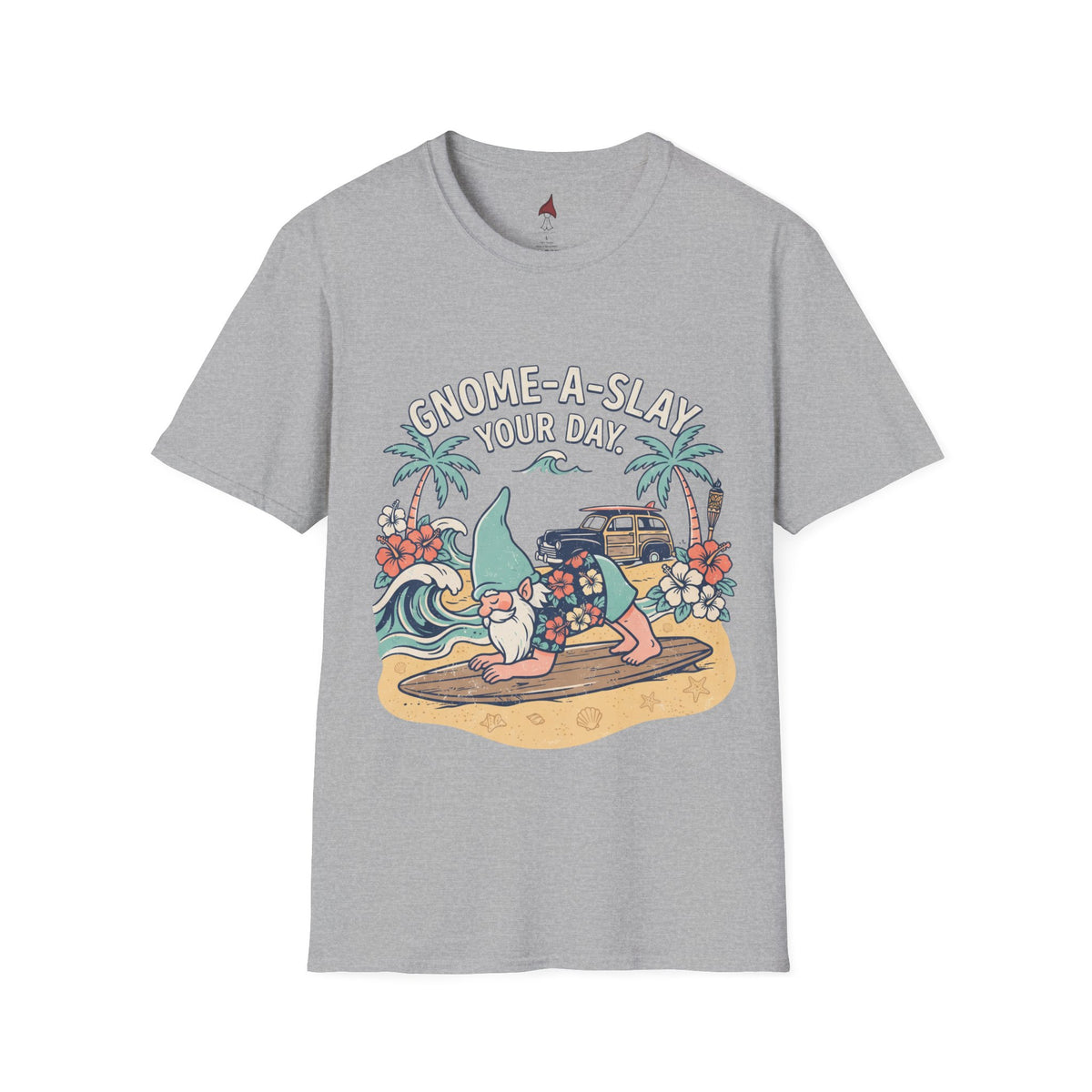 Beach Gnome Surfing T-Shirt