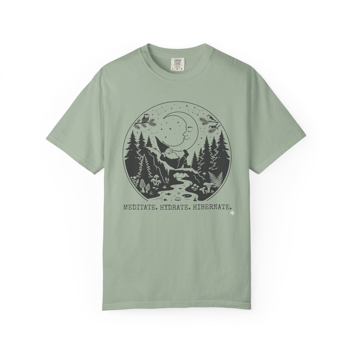 Meditate Hydrate Hibernate Under the Moon  T-Shirt