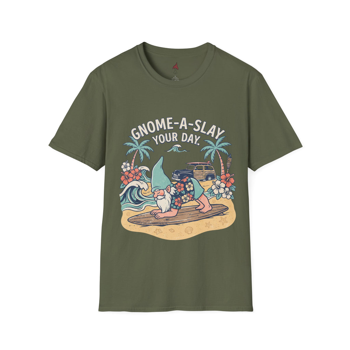 Beach Gnome Surfing T-Shirt